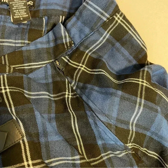 Hot Topic Blue Plaid Double Buckle Pleated Mini Skirt Size 3X Schoolgirl Goth - Picture 5 of 7